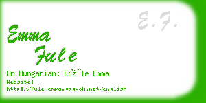 emma fule business card