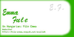 emma fule business card